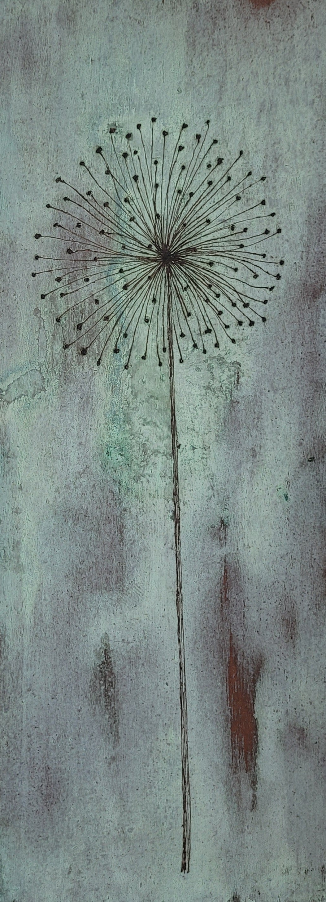 Allium Seed Head Verdigris