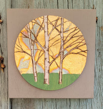 Load image into Gallery viewer, Mini  Birch Trees forest round on a square
