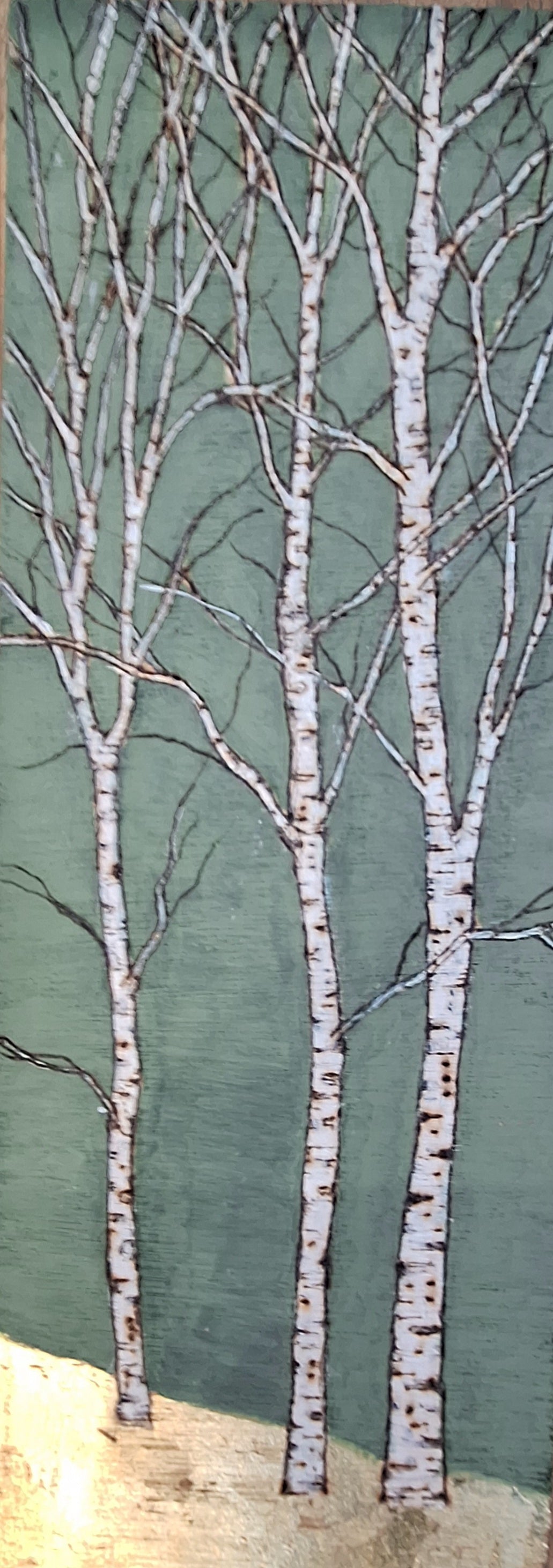 Green and Gold Birch Tree