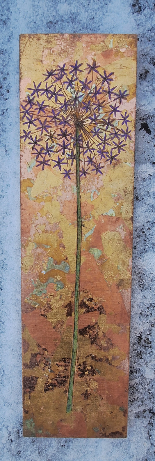 Allium in gold leaf