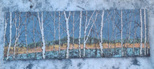 Load image into Gallery viewer, Birch Forest in greys and calming blues
