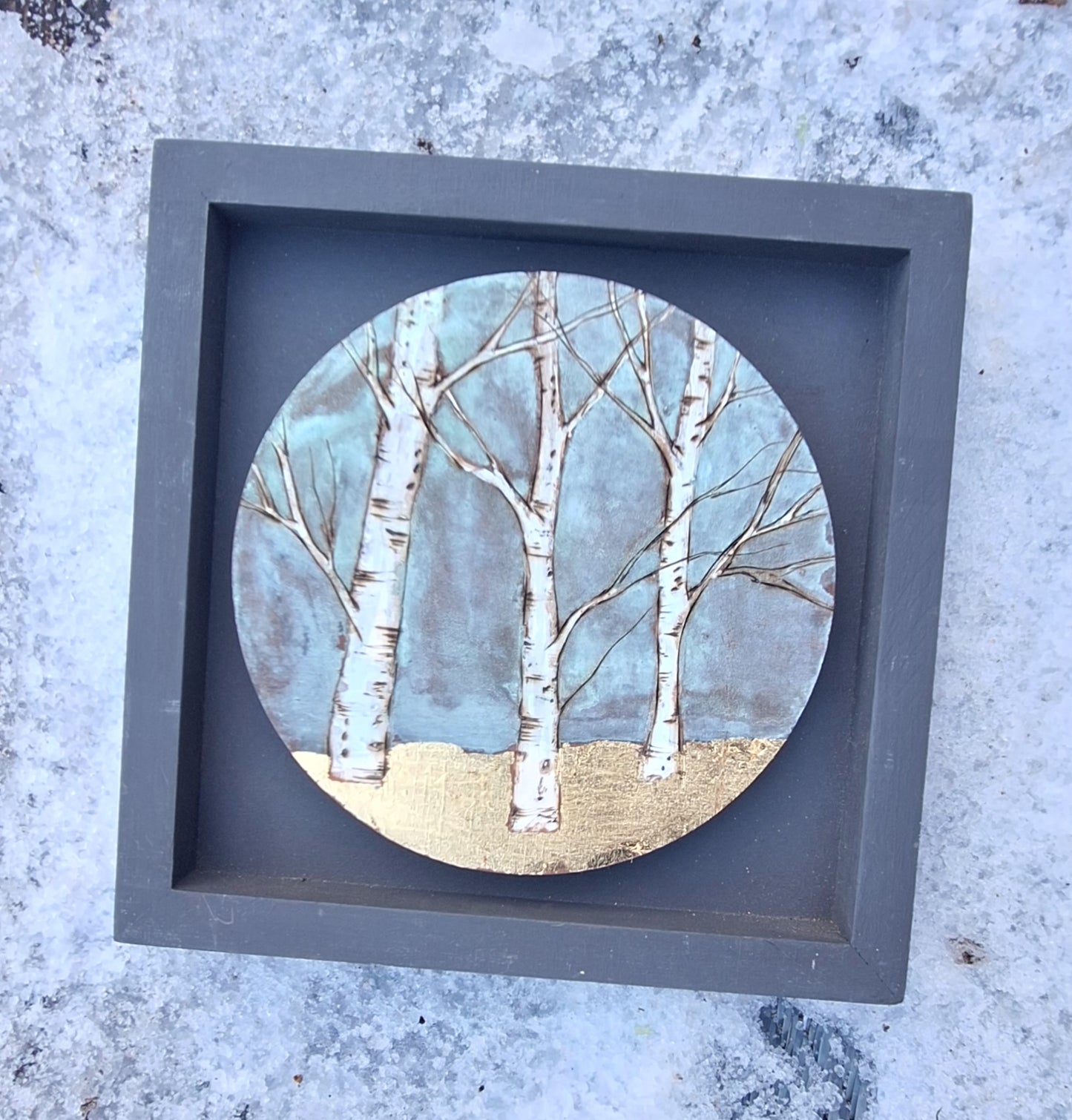 Round Framed Birch Tree