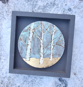 Round Framed Birch Tree