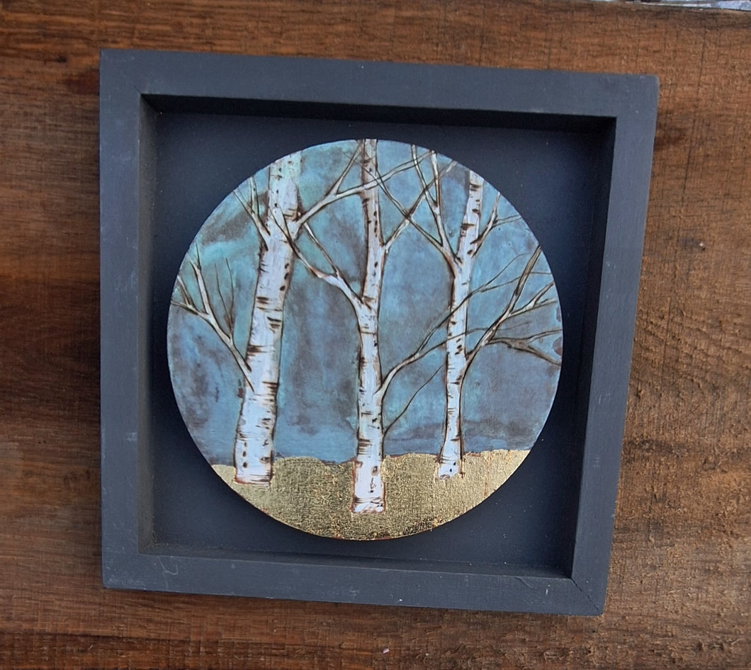 Round Framed Birch Tree