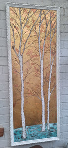 Klimt style Birch Trees with an ornate frame