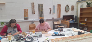 Master Class in Pyro and Paint on wood