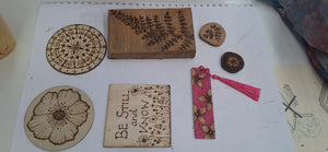 Master Class in Pyro and Paint on wood