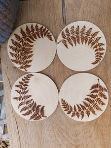 Curly fern coasters