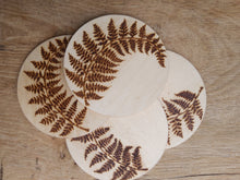 Load image into Gallery viewer, Curly fern coasters
