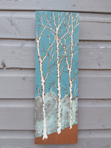 Copper ,Teal long Birch