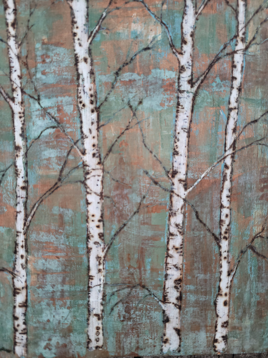Textured Birch Trees