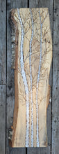 Load image into Gallery viewer, Tall 3 birches on a Birch Plank
