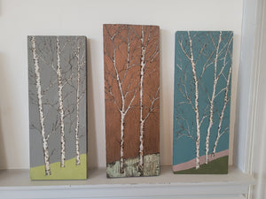 Small Painted Birch Art