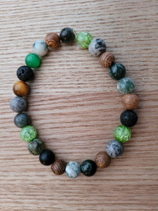 Trees and Earth Mala Bracelet