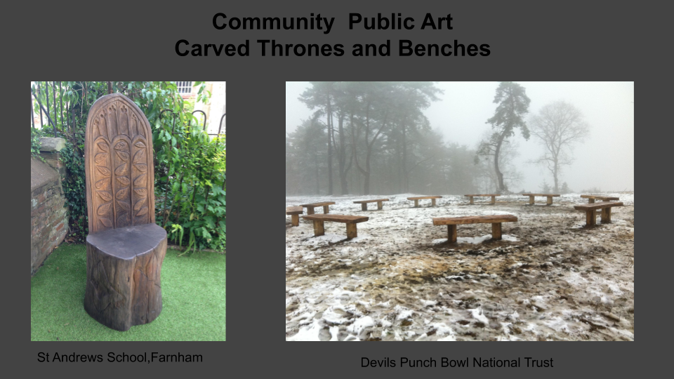 Carved Throne and Benches